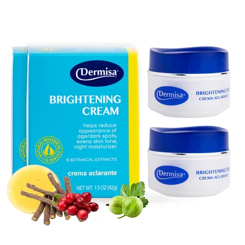 Vista 8 de Dermisa Crema iluminadora con ácido kójico, regaliz, arbutina y amla, removedor de manchas oscuras e hidratante facial para un tono de piel