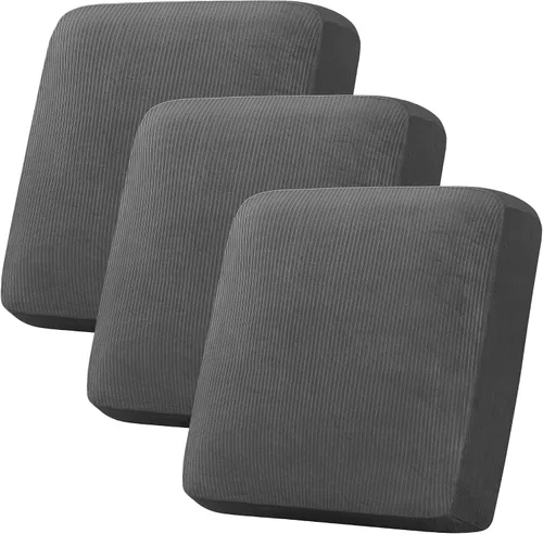 Vista 30 de H.VERSAILTEX Funda de cojín elástica de terciopelo para sofá, funda de cojín de felpa para cojines de silla, protector de muebles, cojín de asiento