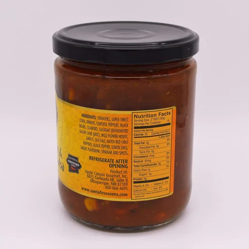 Vista 2 de SANTA FE SEASONS Salsa de maíz asado y frijoles negros, 16 onzas