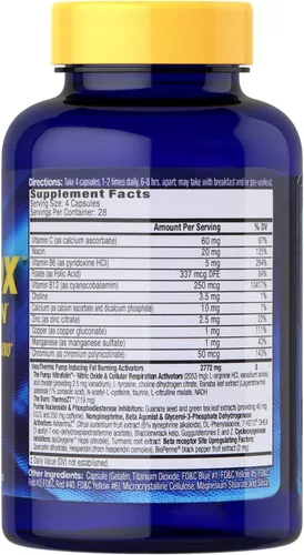 Vista 2 de MHP Anadrox Pump & Burn, óxido nítrico Fat Burning Inferno, 112 cápsulas