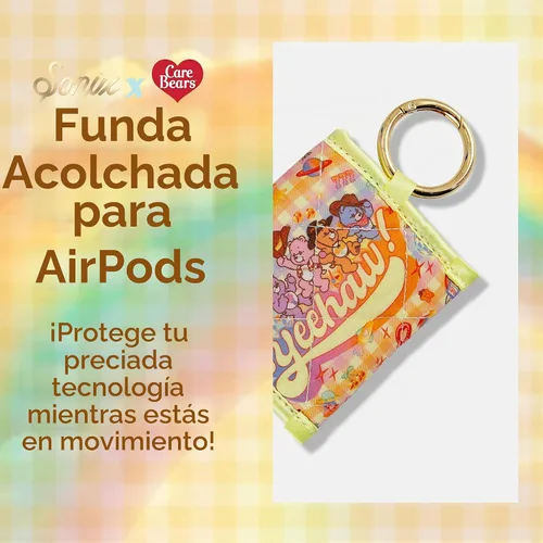 Vista 5 de Sonix x Care Bears - Bolsa acolchada para auriculares Dije de algodón premium para AirPods, funda de almacenamiento para llavero con anillo