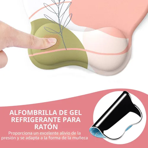 Vista 6 de eulps Alfombrilla de mouse con reposamuñecas, cómoda alfombrilla de mouse para computadora con soporte de muñeca de gel, superficie lisa y base