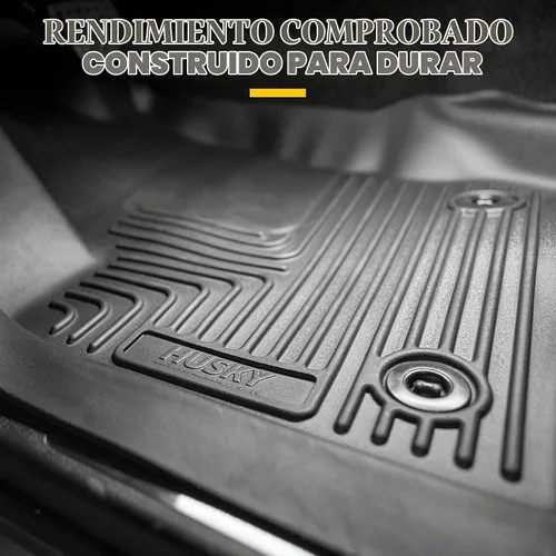 Vista 10 de Husky Liners Weatherbeater Alfombrillas para piso Compatible con Chevrolet Silverado y GMC Sierra 1500 2014-2019, 2019 LD; Silverado/Sierra Negro