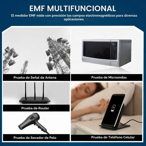 Vista 6 de Medidor EMF Recargable - Azul 2-Azul