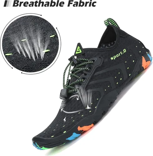 Vista 2 de Mishansha - Zapatos de agua para hombres y mujeres, secado rápido, para natación, buceo, surf, deportes acuáticos, piscina, playa, senderismo, yoga.