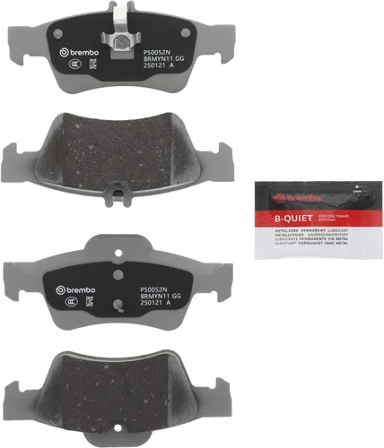 Vista 2 de Brembo P50052N Juego de pastillas de freno de disco trasero de cerámica premium para MERCEDES-BENZ/MERCEDES-BENZ (BBDC) OE# 0064200120