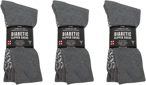 Vista 8 de Personal Touch Calcetines unisex para hombre o mujer, para diabéticos, cómodos, para hospital, 9 pares