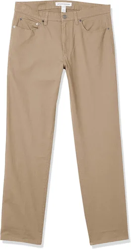 Vista 4 de Tienda Essentials Pantalón de sarga elástica de 5 bolsillos para hombre