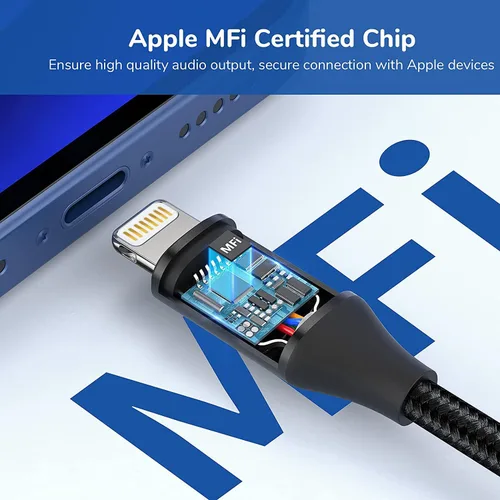 Vista 2 de Cable adaptador Lightning a USB certificado MFi de Apple, cable OTG de carga rápida para iPhone 14 13 12 11 Pro Max XS XR X 8 7 6S 6 Plus SE 5S 5C