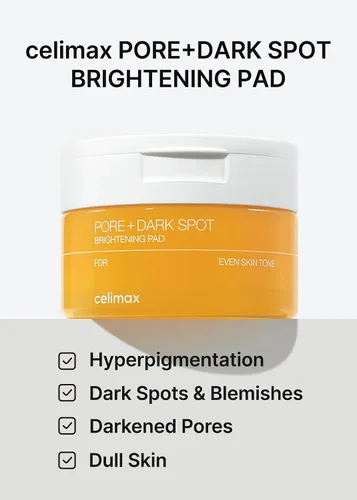 Vista 2 de celimax Almohadilla iluminadora de poros y manchas oscuras Almohadillas exfoliantes para poros dilatados, con ácido hialurónico, minimizador