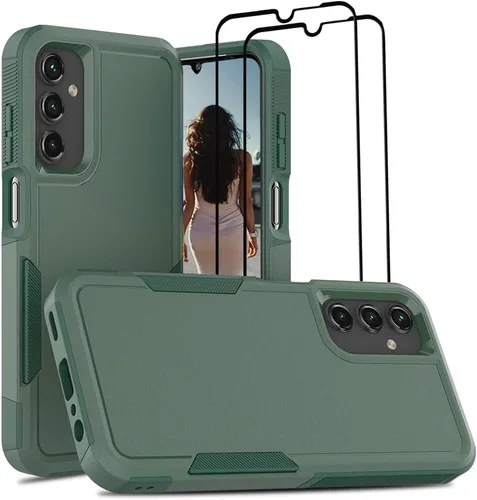 Vista 54 de Jeylly Funda compatible con Samsung Galaxy A12, Samsung Galaxy A12 con protector de pantalla de vidrio templado, protección contra caídas de grado