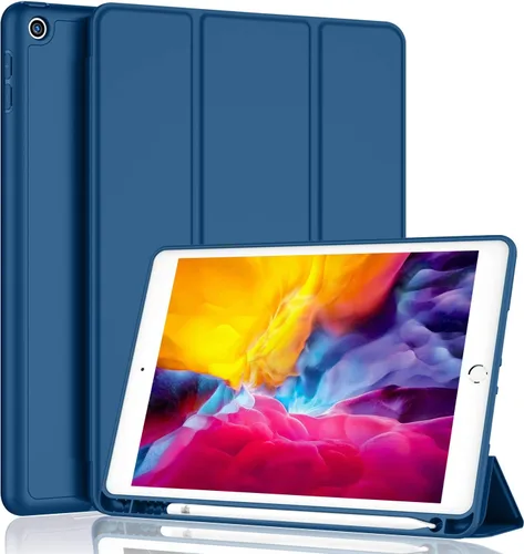 Vista 20 de iMieet Funda para iPad 9.7 (modelo 2018/2017, 6ª/5ª generación), funda inteligente con soporte para lápiz y parte trasera de silicona suave de piel