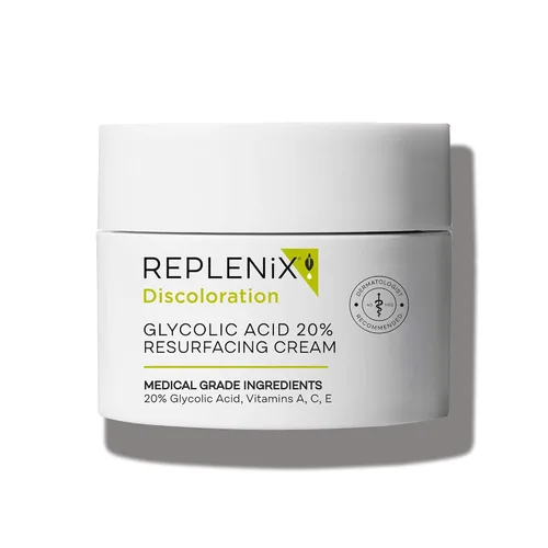 Vista 7 de Replenix Crema hidratante facial exfoliante de grado médico 10% de ácido glicólico, hidratante y ligera para decoloración de la piel (1.7 oz)