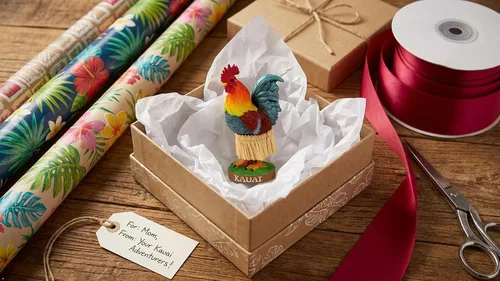 Vista 8 de KC Hawaii Mini muñeca de tablero Kauai Rooster