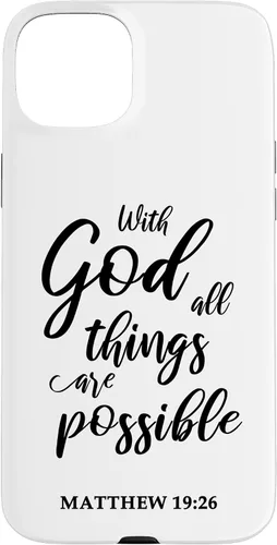 Vista 9 de Christian Message Faith Jesus Matthew 19:26 Case for iPhone 17