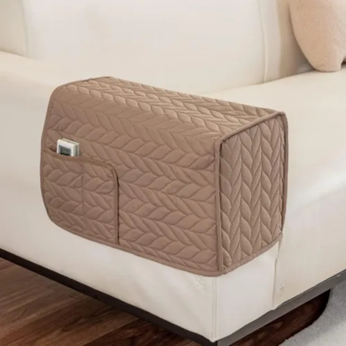 Vista 11 de Fundas antideslizantes para reposabrazos con 2 bolsillos para sofá, sillón, organizador para control remoto, teléfono, protector de brazos