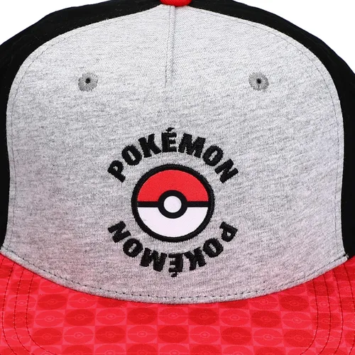 Vista 4 de Bioworld Pokemon Pokeball - Sombrero Snapback para jóvenes color negro Negro