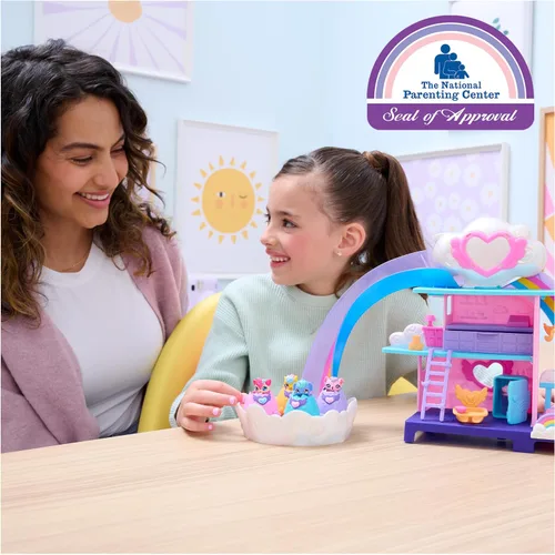 Vista 3 de Hatchimals Alive! Juego de vivero y guardería con 4 mini figuras en huevos autoeclosivos, 13 accesorios, juguetes para niños para niñas y niños a