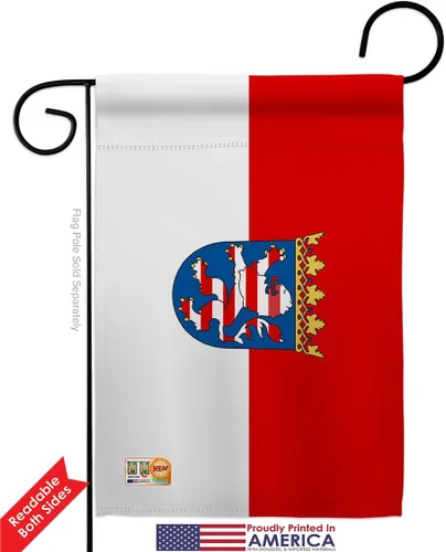 Vista 2 de Hesse Garden Flags 2pcs Pack Regional Germany States Central Europe Territory Old History Country Particular Area Small Decorative Gift Yard House