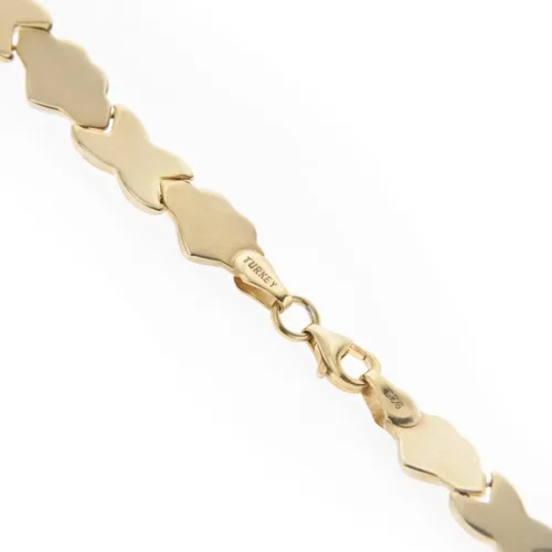 Vista 5 de MCS Jewelry Pulsera de plata de ley XOXO para amistad y relación, collar o juego de ambos