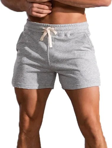 Vista 5 de Pantalones cortos de algodón de 5.5/7 pulgadas para hombre, pantalones cortos de entrenamiento de algodón con bolsillos