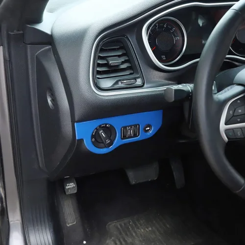 Vista 5 de Voodonala Para interruptores de faros delanteros Challenger Charger para Dodge Challenger 2015-2025+, para Dodge Charger 2010-2023+, ABS azul, 1