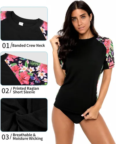 Vista 5 de Attraco - Camiseta deportiva para mujer UPF 50+ de manga corta