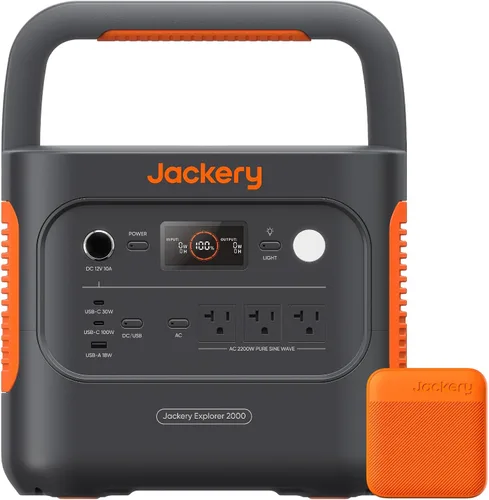Vista 15 de Jackery Explorer 2000 v2 Estación de Energía Portátil, Batería de Respaldo Doméstica LiFePO4 de 2042Wh, Generador Solar de 2200W, Carga Rápida USB-C