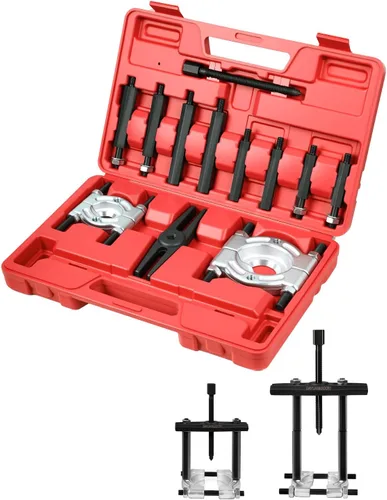 Vista 9 de DAYUAN Juego de 12 extractores separadores de rodamientos, resistente capacidad de 5 toneladas, kit de extractor de rodamientos de 2" y 3
