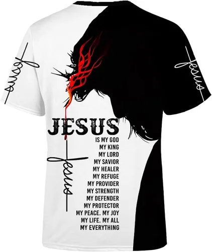 Vista 2 de Mgyfady Camiseta de manga corta con cuello redondo para adultos en 3D