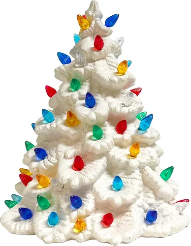 Vista 5 de National Artcraft Adornos de luz para árbol de cerámica estilo giro pequeño, 144 unidades (aguamarina)