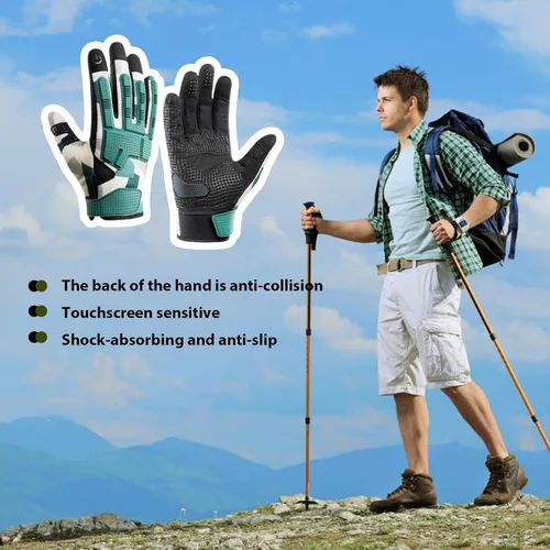 Vista 6 de Cycling Gloves, 1 Pair Bicycle Gloves, Non Slip Spring Gloves with Touch Sensitivity, Anti Collision Sports Women Gloves, Sports Fishing Hand coveer
