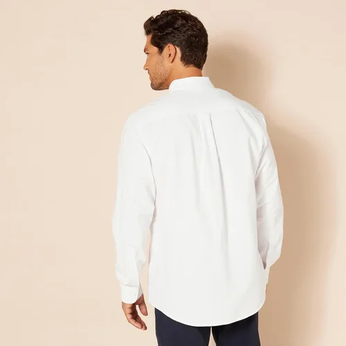 Vista 2 de Tienda Essentials - Camisa de tela oxford, de manga larga, ajuste regular, para hombre