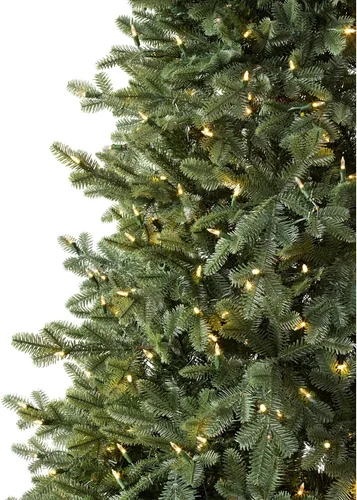 Vista 3 de Treetopia Luxe Real Feel Heritage - Árbol de Navidad artificial de abeto de bálsamo, luces LED transparentes, 7 pies