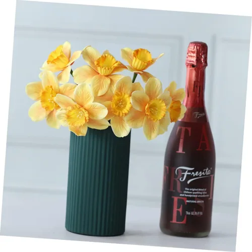 Vista 3 de ORFOFE 9 piezas de narcisos artificiales para fiesta, narcisos, flores de narciso, decoración del hogar, flor de narciso simulada, flor de narciso