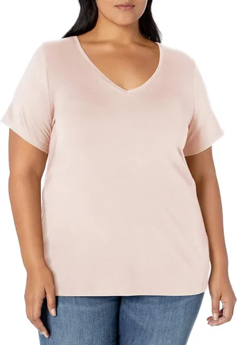 Vista 8 de Amazon Essentials - Camiseta de manga corta y cuello en V para mujer (disponible en tallas extragrandes)