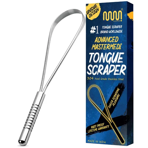 Vista 10 de MasterMedi Raspador de lengua negro con estuches (forma de cuchara, paquete de 2), limpiador de lengua para tratamiento del mal aliento, raspador
