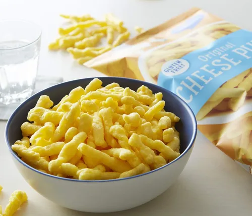 Vista 4 de Barbara's Baked Original Cheese Puffs, sin gluten, queso envejecido real, bolsa de 7 onzas