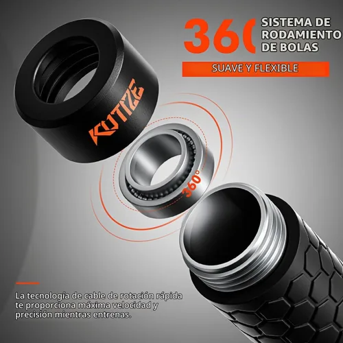Vista 5 de KUTIZE Cuerda de saltar, cuerda de saltar pesada para hombres y mujeres, cuerdas de saltar pesadas ajustables de 1 libra, adecuada para boxeo