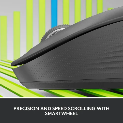 Vista 2 de Logitech Signature M550L - Mouse inalámbrico de tamaño estándar, clic silencioso, conexión Bluetooth o USB, compatible con Windows, MacOS, Linux