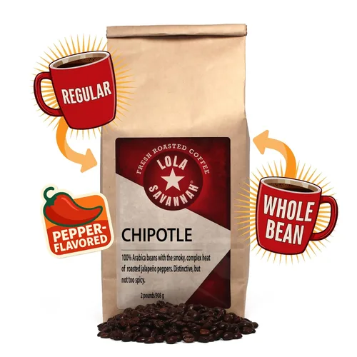 Vista 2 de Lola Savannah Café con cafeína en grano entero Chipotle, 2lb (32 oz)