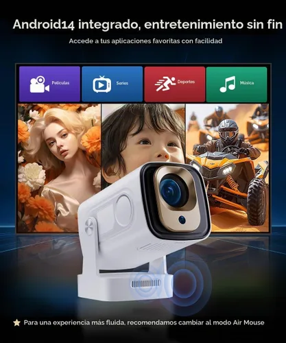 Vista 6 de 【Enfoque automático y 1080P】Mini proyector inteligente Magcubic compatible