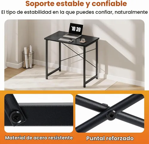 Vista 5 de Sweetcrispy Escritorio pequeño para computadora de 32 pulgadas para Negro