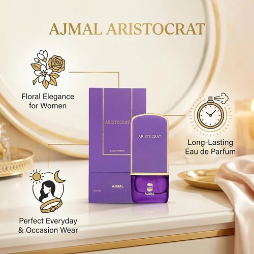Vista 2 de Ajmal Aristocrat Femme Eau de Parfum para mujer, perfume floral, 2.5 fl oz