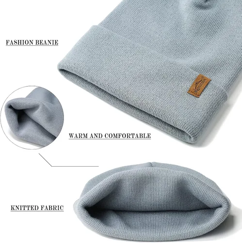 Vista 6 de Rajputana Paquete de 1 y 2 gorros de invierno unisex para hombres y mujeres