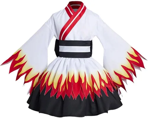Vista 2 de Tkieio Kamado - Vestido de cosplay de Kamado, vestido de sirvienta de anime