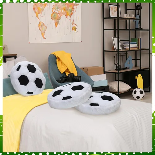 Vista 4 de Gerrii 8 almohadas de bola de 13.8 pulgadas, cojines deportivos de felpa mullida, cojín de felpa para regalos de equipo, decoración de dormitorio