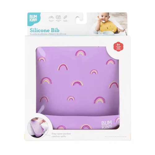 Vista 6 de Bumkins Baberos, bolsillo de silicona para bebés, babero para niña o niño, para 6-24 meses hasta niños pequeños, esencial imprescindible para comer