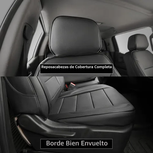 Vista 4 de EKR Fundas para Asientos Silverado de Ajuste Personalizado para (Cabina Doble) 2014 2015 2016 2017 2018 Chevrolet Silverado 1500 & HD 2500/3500