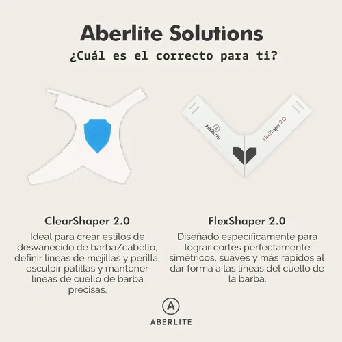 Vista 6 de Aberlite FlexShaper 2.0 - Moldeador de barba para hombres - Guía de cuello flexible y sin manos - Herramienta de recorte de barba - Kit